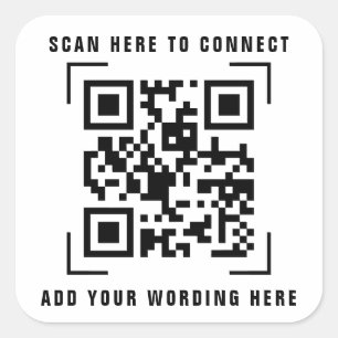 Carré Entreprise Sticker d'analyse de code QR