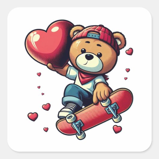 Carré Envoyer Mon Sticker D'Amour (Devant)