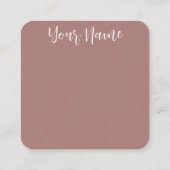 Carré Esthétique | Boho | Floral séché | Carte de visite (Dos)