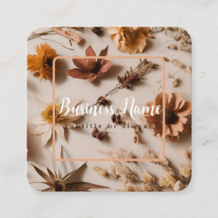 Carré Esthétique Boho Floral séché Carte de visite