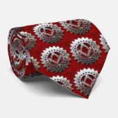 Carré et cravate argentés de boussoles (Roulé)