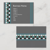 Carré et Stripes Chubby Carte de visite (Devant / Derrière)