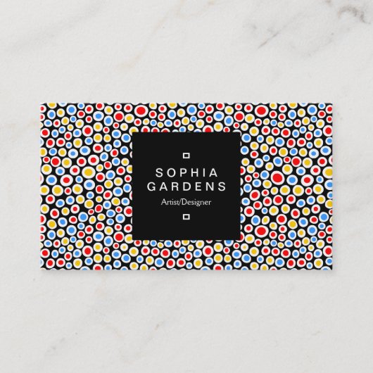 Carré Étiquette 01a - Color Spots Motif 230515 (Devant)