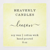 Carré — Étiquettes de l'autocollant à bougie entiè (Design 2)