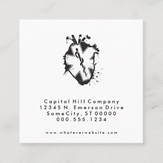 carré étoile de vie rendez-vous cardiaque rappel (Devant)