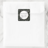 Carré Étoiles Mariage Bonbons Buffet Sticker (Sac)