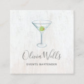 Carré Événements Bartender Carte de visite (Devant)