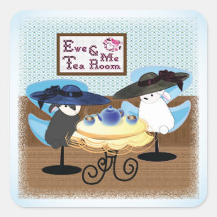 Carré Éwe & Me Tea Room Sticker