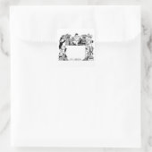 Carré Ex Libris Stacking Books Bookplate Sticker (Sac)