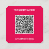 Carré Exemple de carte de visite avec code QR personnali (Dos)