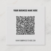 Carré Exemple de Carte de visite de code QR de conceptio (Devant)