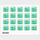 Carré F pour Sticker pour grenouille (Feuille)