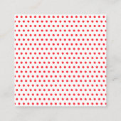 Carré Fabriqué avec le Carte de visite Love Hearts (Dos)