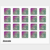 Carré Fabulous at 50 Glitch Square Sticker (Feuille)
