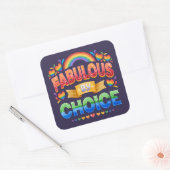 Carré Fabulous by Choice LGBT Sticker (Enveloppe)