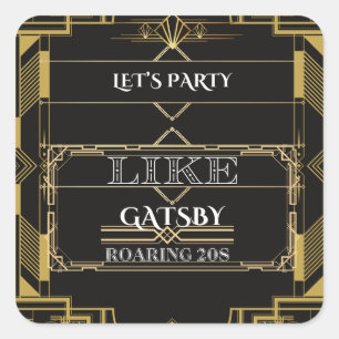 Carré Faisons la fête comme Gatsby Sticker