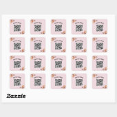 Carré Faites votre propre Sticker de code QR de société (Feuille)