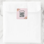 Carré Faites votre propre Sticker de code QR de société (Sac)