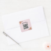 Carré Faites votre propre Sticker de code QR de société (Enveloppe)