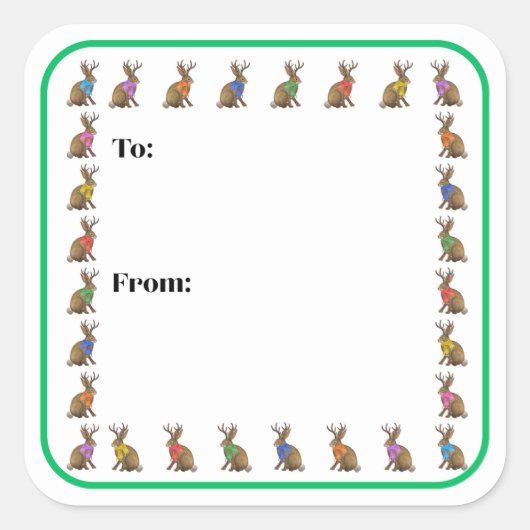 Carré Fashion Forward Jackalope Sticker (Devant)