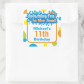 Carré Favor Sticker - Splashing Fun in the Sun (Sac)