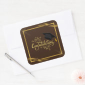 Carré Félicitations Sticker Graduate (Enveloppe)