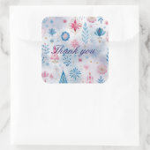 Carré Festive Watercolor Christmas Pattern Sticker (Sac)