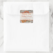 Carré Feuilles d'automne séchées, Sticker Mariage Fleurs (Sac)