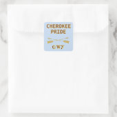 Carré Fierté de Cherokee avec flèches Sticker (Sac)