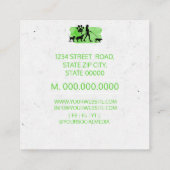 Carré Fille Chien marchant / Carte de visite assis pour (Dos)