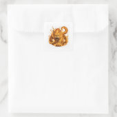 Carré Fire Cat Fantasy Sticker (Sac)
