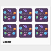 Carré First Orbit Around the Sun Space Birthday Sticker (Feuille)