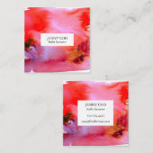 Carré Flèches et éclaboussures carte de visite d'aquarel (Devant / Derrière)