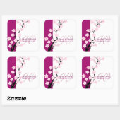Carré Fleur de cerisiers | Sticker Monogramme (Feuille)