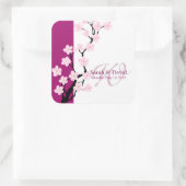 Carré Fleur de cerisiers | Sticker Monogramme (Sac)