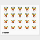 Carré Float Hope Retro Rainbow Butterfly Square Sticker (Feuille)