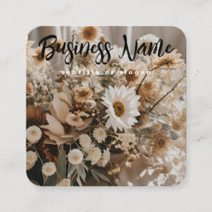 Carré Floral chic Esthétique Boho Carte de visite