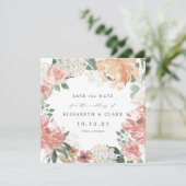 Carré floral de mi-été Enregistrer la carte de dat (Debout devant)