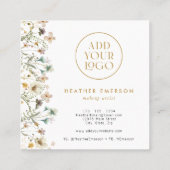 Carré Floral Elegant Carte de visite (Dos)