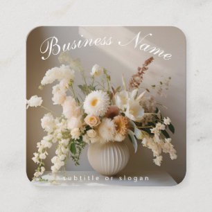 Carré Floral ensoleillé Chic Boho Carte de visite
