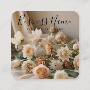 Carré Floral esthétique Chic Boho Carte de visite