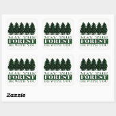 Carré Forest Be With You Funny Sticker (Feuille)