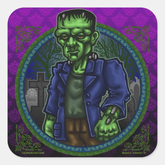 Carré Franky Monster Design sticker (Devant)