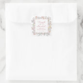 Carré Fresh off the Market Floral Bridal Shower Sticker  (Sac)