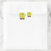 Carré Funny Angry Sponge Cartoon Sticker - Grumpy Mood  (Sac)