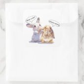 Carré Funny Bunny sticker – Sleep Mode vs Default (Sac)