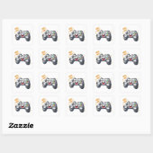 Carré Funny Cartoon Game Controller Laughing Sticker (Feuille)