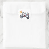 Carré Funny Cartoon Game Controller Laughing Sticker (Sac)