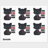 Carré Funny Cat I Have No Idea What I Am Doing Sticker (Feuille)