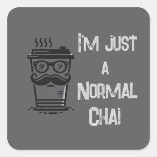 Carré Funny Chai Sticker Gris